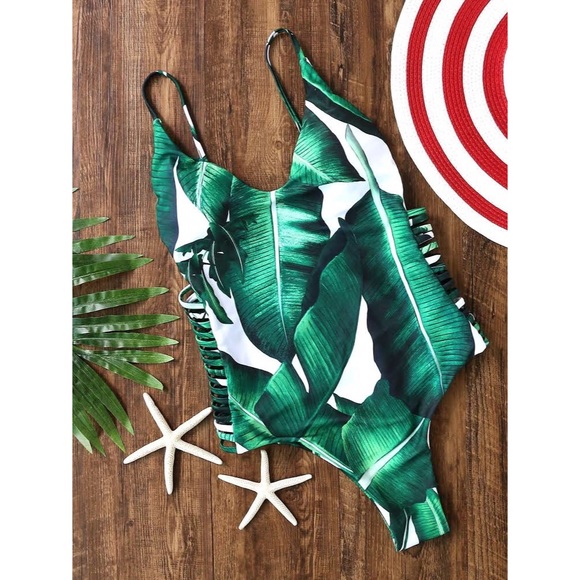Other - NWT one piece palm print swimsuit
